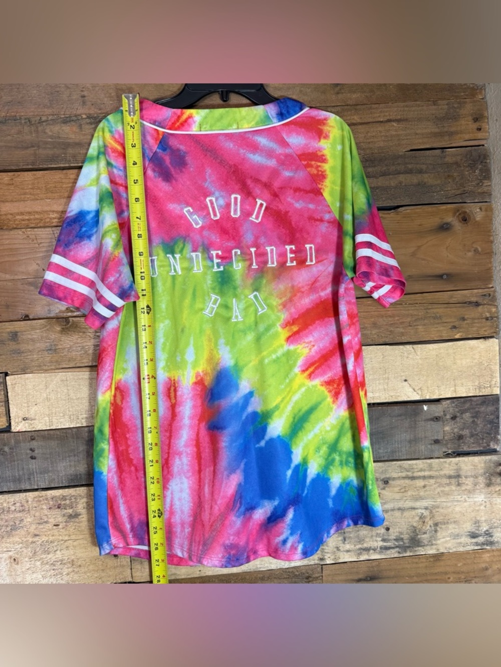 Forever 21 Womens Short Sleeve Tie-Dye Baseball Jersey 1996 Size Small. - Picture 4 of 6